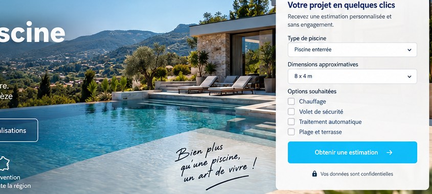 Piscine contemporaine en extérieur